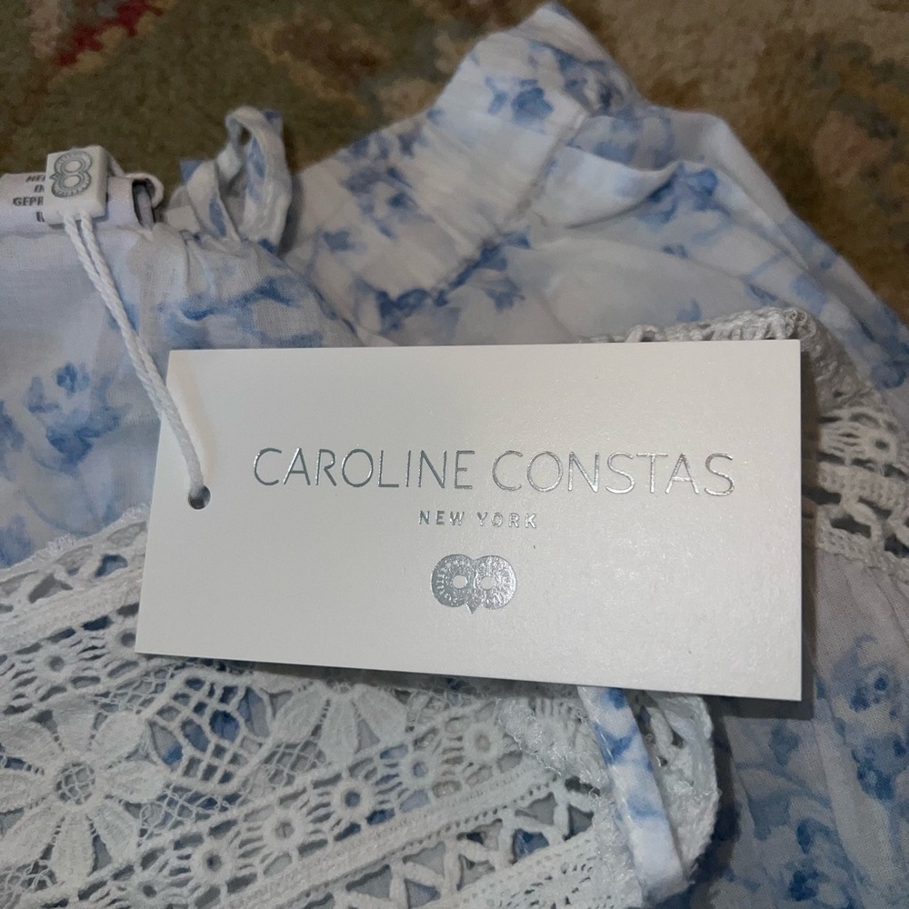 NWT Caroline Constas New York Floral Lace Trim Cami and Shorts Set - Picture 6 of 6
